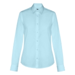 Camicie promozionali da donna in tessuto popeline 115 g/m² THC Paris color azzurro