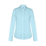 Camicie promozionali da donna in tessuto popeline 115 g/m² THC Paris color azzurro prima vista