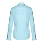 Camicie promozionali da donna in tessuto popeline 115 g/m² THC Paris color azzurro