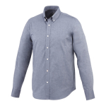 Camicie aziendali da uomo in cotone oxford 142 g/m² Elevate Life color blu grigiastro