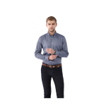 Camicie aziendali da uomo in cotone oxford 142 g/m² Elevate Life color blu grigiastro immagine stile di vita 2