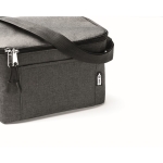 Borsa frigo promozionale isolante tasca frontale 6 lattine RPET color nero ottava vista fotografica