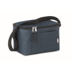 Borsa frigo promozionale isolante tasca frontale 6 lattine RPET color blu