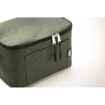 Borsa frigo promozionale isolante tasca frontale 6 lattine RPET color verde scuro settima vista fotografica