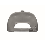 Cappellini baseball 5 pannelli in canapa 370g/m2 con fibbia Eco Soft color grigio sesta vista