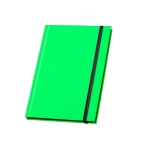 Taccuini promozionali A5 color fluo pagine neutre con bordo Fluor color verde chiaro 