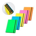 Taccuini promozionali A5 color fluo pagine neutre con bordo Fluor
