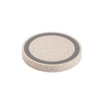 Caricatore wireless rotondo in ABS e fibra di grano Natural Round Fast color naturale