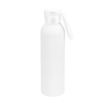 Borraccia in alluminio con logo laccetto in silicone 660ml Alu Cool color bianco