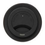 Bicchiere take away con tappo fascia colorati 270ml Speciality Coffee color nero terza vista