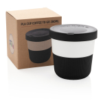 Bicchieri take away eco con base e tappo abbinati 280ml Barista color nero vista con scatola