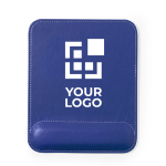 Tappetino per mouse in morbida similpelle con cuciture bianche Comfy vista area di stampa