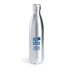 Borraccia termica in acciaio inox riciclato argento brillante 850ml vista area di stampa
