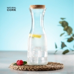 Bottiglie in vetro con logo e tappo in sughero 1L Crystal Corkcap color trasparente seconda vista