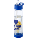 Borraccia con cannuccia e infusore di frutta 740ml TuttiFrutti color blu