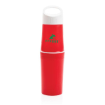 Borracce ecologiche personalizzate fatta in canna da zucchero 500ml color rosso vista con logo