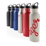 Borraccia in acciaio con beccuccio 710ml Adventure color blu mare vista varia con logo