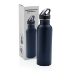 Borraccia in acciaio con beccuccio 710ml Adventure color blu mare vista con scatola