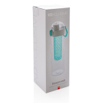 Borracce da loggare infusore e apertura automatica 700ml Fruit Flavors color turchese seconda vista con scatola