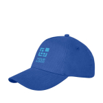 Cappellini baseball personalizzati tanti colori con fibbia Heroe Max vista area di stampa