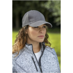 Cappello 6 pannelli cotone 260g/m² visiera precurvata con fibbia Metal color grigio scuro immagine stile di vita