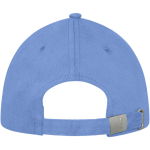 Cappello 6 pannelli cotone 260g/m² visiera precurvata con fibbia Metal color azzurro seconda vista posteriore