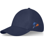 Cappelli baseball personalizzati 6 pannelli in cotone 260g/m2 Iconic color blu mare vista con stampa in transfer