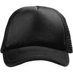 Cappello trucker più colori regolabile in poliestrere 100/gm2 Town color nero seconda vista frontale