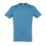 T-shirt unisex in cotone semipettinato da 150g/m² SOL'S Regent color azzurro ciano