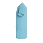 T-shirt unisex in cotone semipettinato da 150g/m² SOL'S Regent color azzurro vista laterale