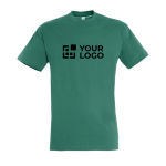 T-shirt unisex in cotone semipettinato da 150g/m² SOL'S Regent color verde smeraldo vista area di stampa
