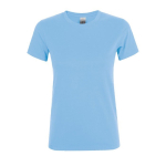 T shirt donna con logo in cotone semipettinato da 150g/m² SOL'S Regent color azzurro pastello