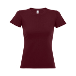 T-shirt donna cotone semipettinato 190 g/m² SOL'S Imperial color bordò ottava vista