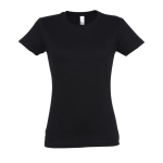 T-shirt donna cotone semipettinato 190 g/m² SOL'S Imperial color nero terza vista