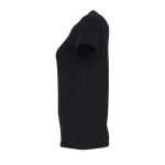 T-shirt donna cotone semipettinato 190 g/m² SOL'S Imperial color nero vista laterale