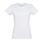 T-shirt donna cotone semipettinato 190 g/m² SOL'S Imperial color bianco nona vista