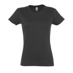 T-shirt donna cotone semipettinato 190 g/m² SOL'S Imperial color grigio scuro ottava vista