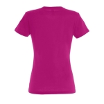 T-shirt donna cotone semipettinato 190 g/m² SOL'S Imperial color fucsia vista posteriore