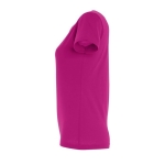T-shirt donna cotone semipettinato 190 g/m² SOL'S Imperial color fucsia vista laterale