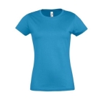 T-shirt donna cotone semipettinato 190 g/m² SOL'S Imperial color azzurro ciano