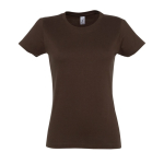 T-shirt donna cotone semipettinato 190 g/m² SOL'S Imperial color marrone scuro nona vista