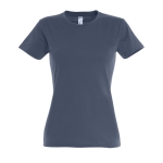 T-shirt donna cotone semipettinato 190 g/m² SOL'S Imperial color blu alice