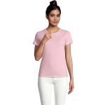 T-shirt donna cotone semipettinato 190 g/m² SOL'S Imperial color rosa pastello seconda vista fotografia