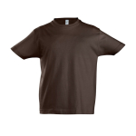T-shirt per bambini in cotone semipettinato 190g/m² SOL'S Imperial color marrone scuro nona vista