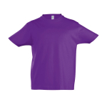 T-shirt per bambini in cotone semipettinato 190g/m² SOL'S Imperial color viola seconda vista