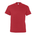 T-shirt con scollo a V cotone semipettinato 150 g/m² SOL'S Victory color rosso quinta vista