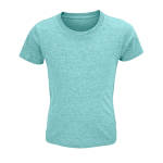 T-shirt bambino con logo in cotone biologico da 150g/m² SOL'S Crusader color turchese