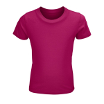 T-shirt bambino con logo in cotone biologico da 150g/m² SOL'S Crusader color fucsia