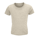 T-shirt bambino con logo in cotone biologico da 150g/m² SOL'S Crusader color avorio terza vista