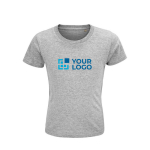 T-shirt bambino con logo in cotone biologico da 150g/m² SOL'S Crusader color grigio jeansato vista area di stampa